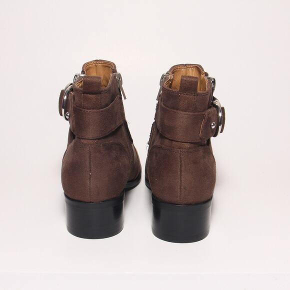 Nine West Ankle Boots Size 6M Faux Suede Side zipper Block Heel - Picture 6 of 8